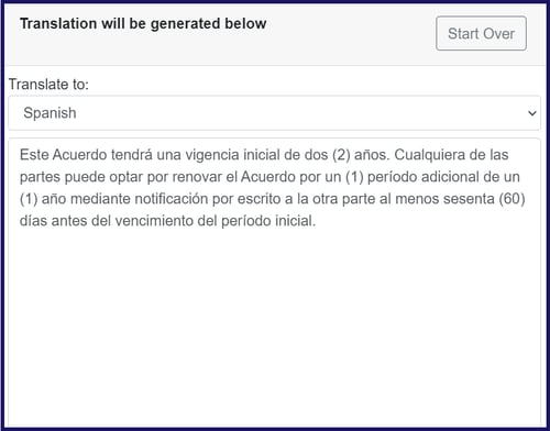 translate renewal clause