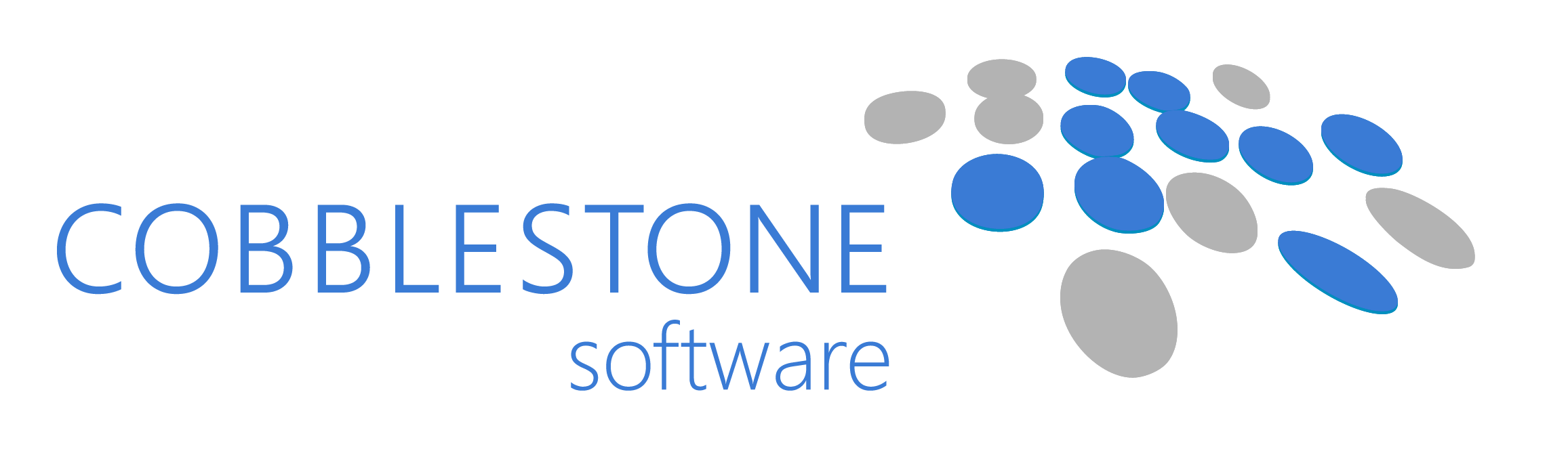 CobbleStone Software CLM Logo Aqua Grey