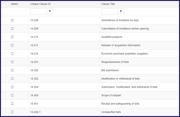 CobbleStone Software's FFAR and DFARS list.