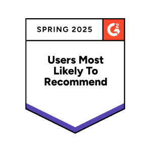 G2 - Spring 2025 - Users Most Likely to Recommend