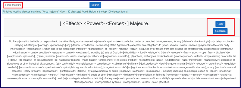 CobbleStone Software's IntelliDraft can help you find clauses fast.